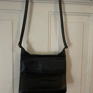 Black leather purse